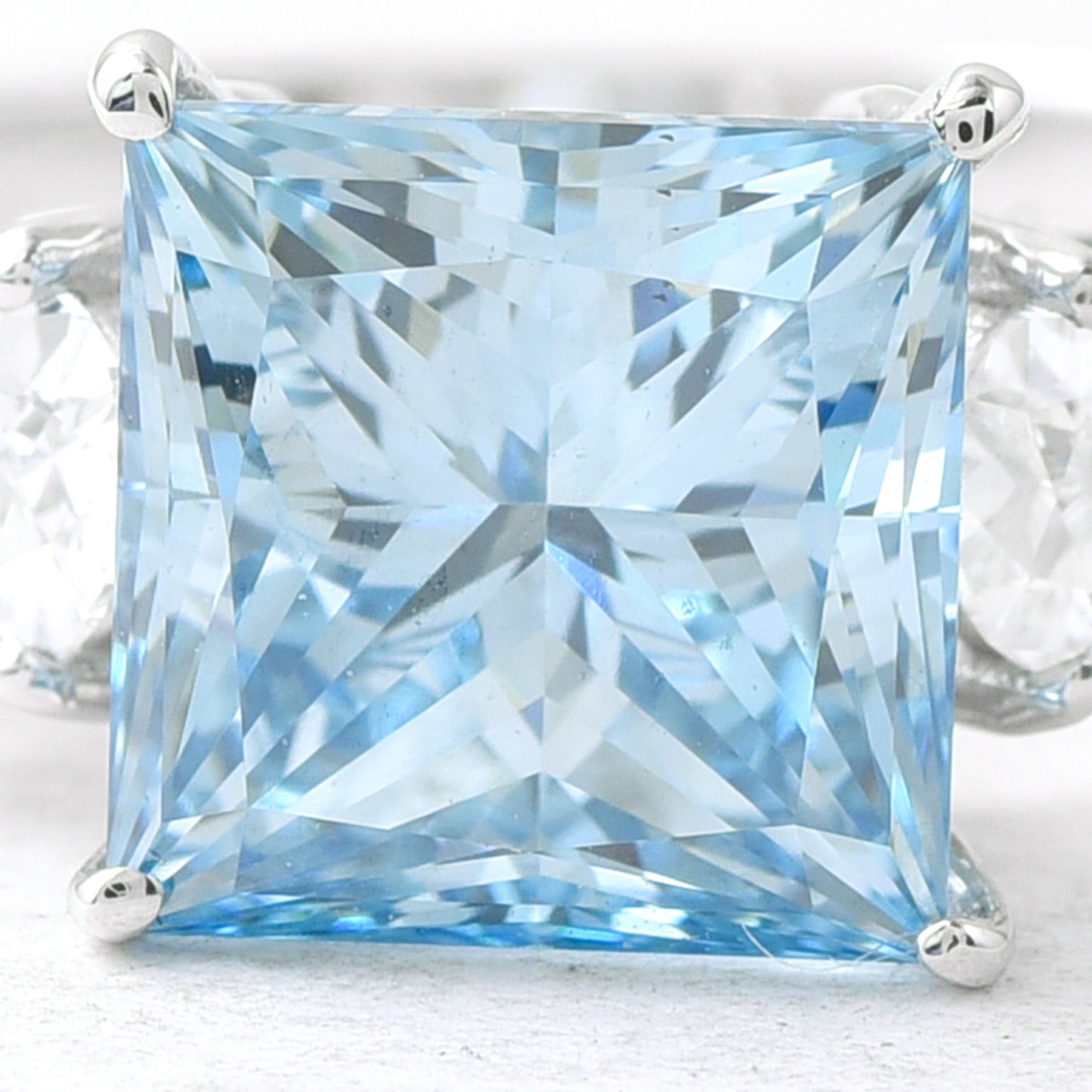 2.91 Ct Square Lab Grown Diamond 14K Gold Ring