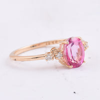 1.67 Ct Oval Natural Topaz 14K Gold Ring
