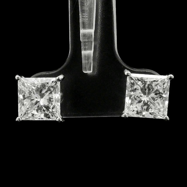 4.05 Carats Lab Grown Diamond 14K Gold Earrings