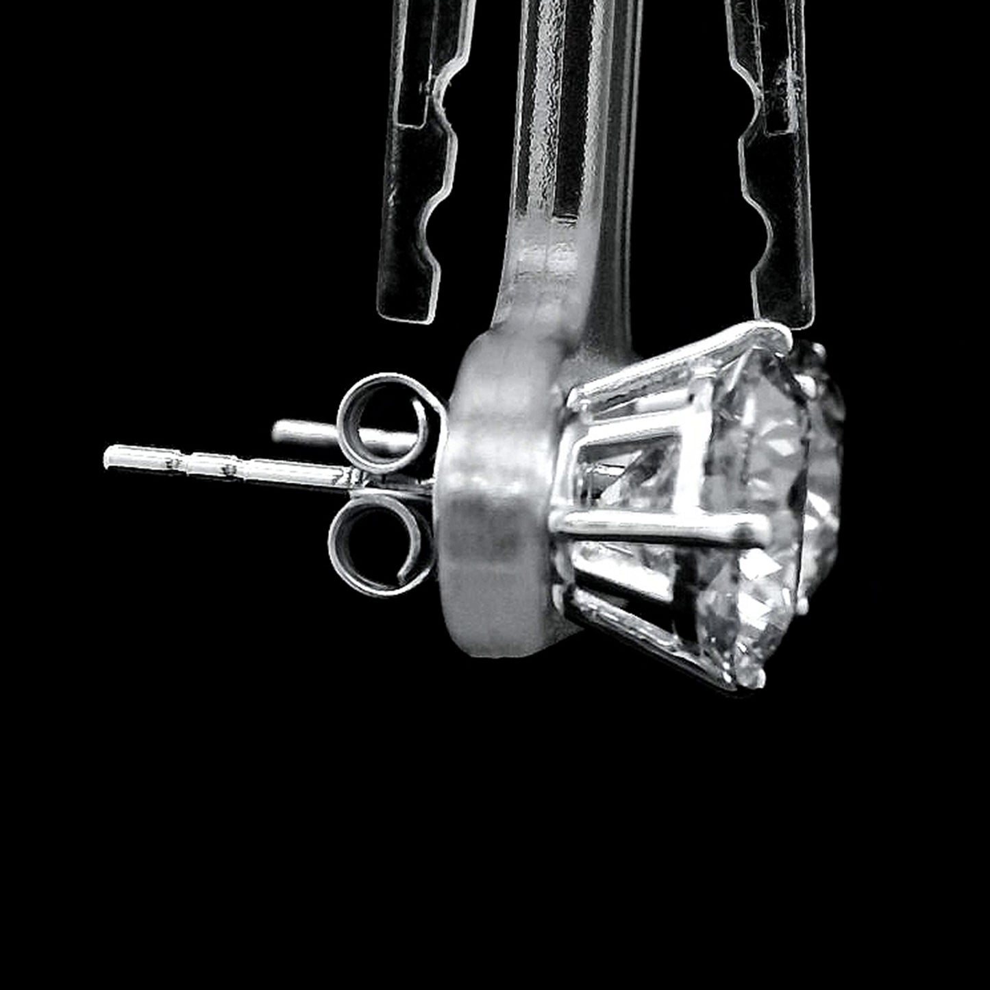 4.12 Carats Lab Grown Diamond 14K Gold Earrings