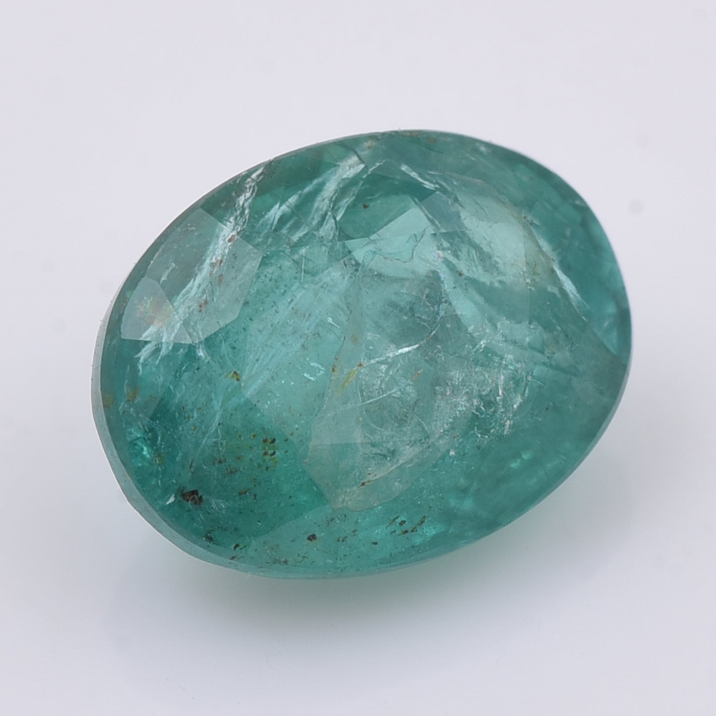1.8 Natural Beryl Emerald Oval Mixed Cut Gemstone