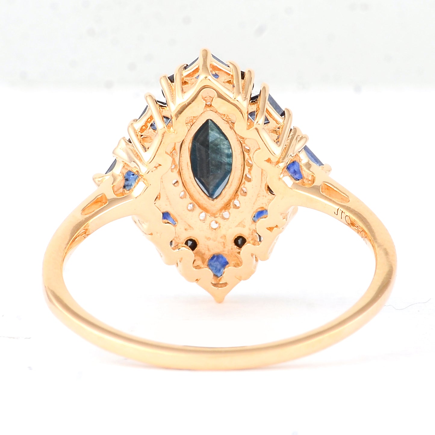 1.42 Ct Marquise Sapphire 14K Gold Ring