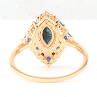 1.42 Ct Marquise Sapphire 14K Gold Ring