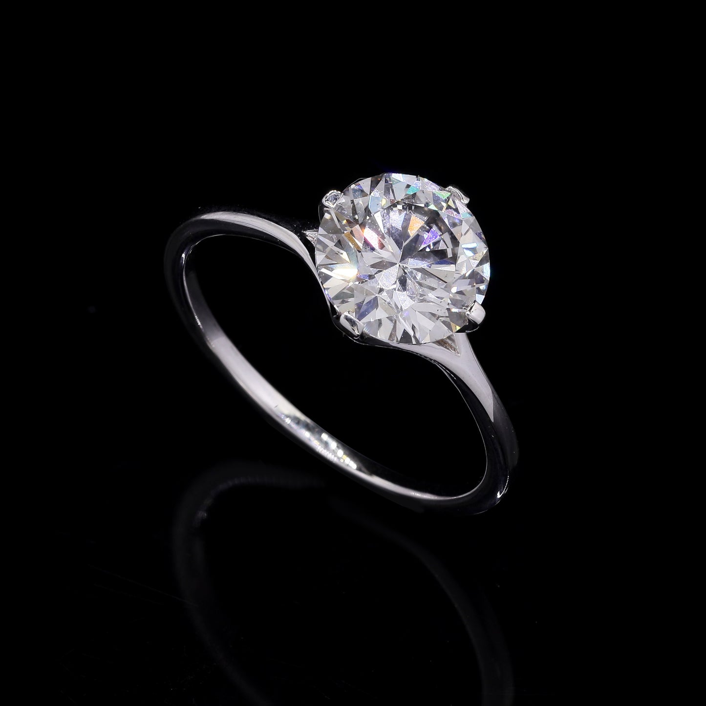 2.09 Carats Lab Grown Diamond 14K Gold Ring