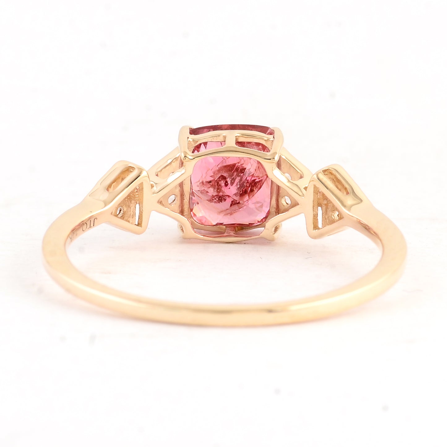 1.36 Ct Square Spinel 14K Gold Ring