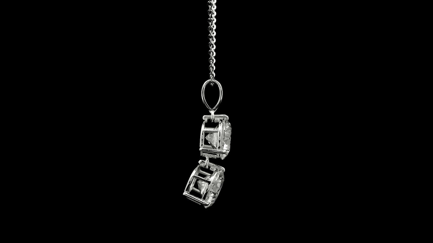 3.21 Ct Round Lab Grown Diamond 14K Gold Pendant