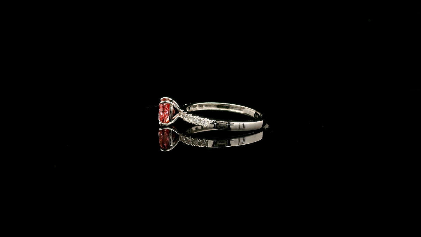 1.35 Carats Pink Lab Grown Diamond 14K Gold Ring