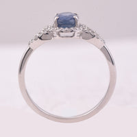 1.23 Ct Oval Mixed Cut Natural Sapphire 950 Platinum Ring