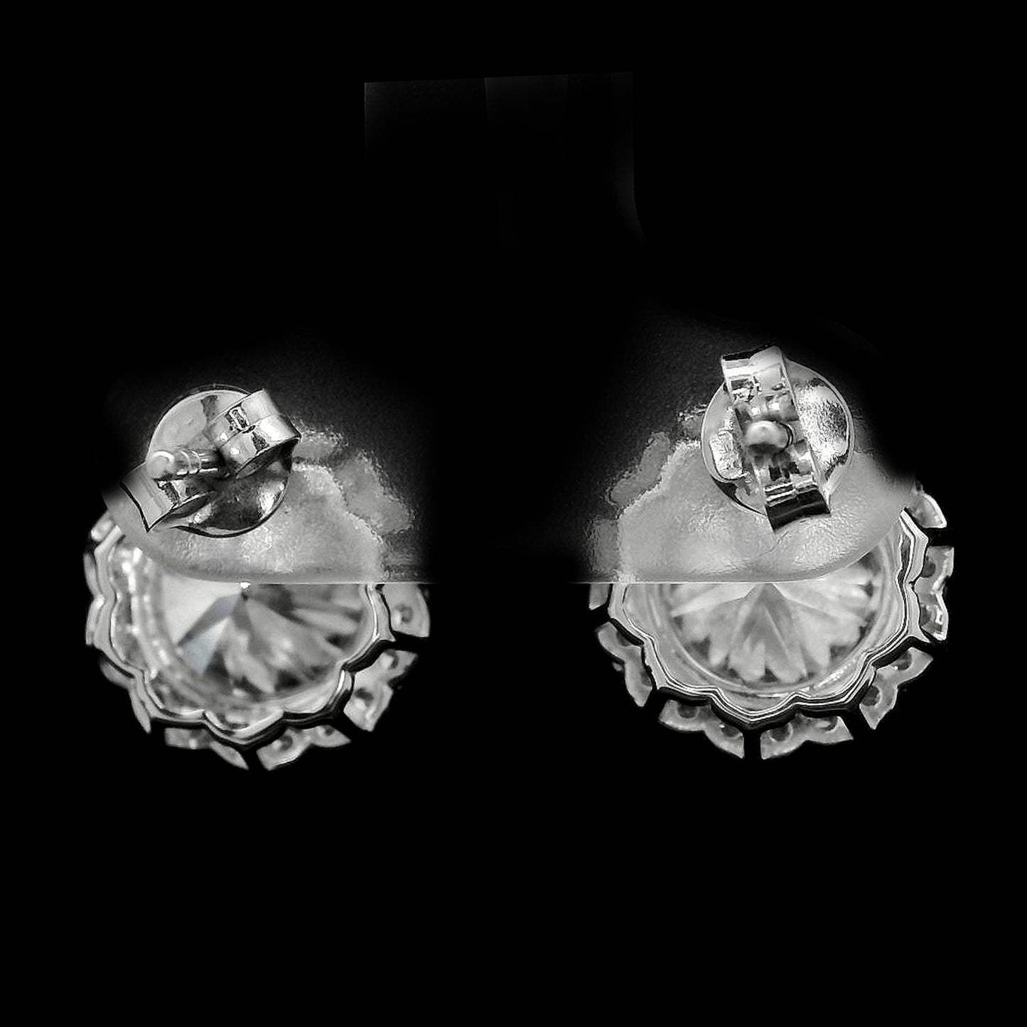 4.58 Carats Lab Grown Diamond 14K Gold Earrings