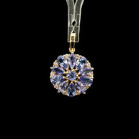 1.92 Ct Pear Tanzanite 14K Gold Pendant