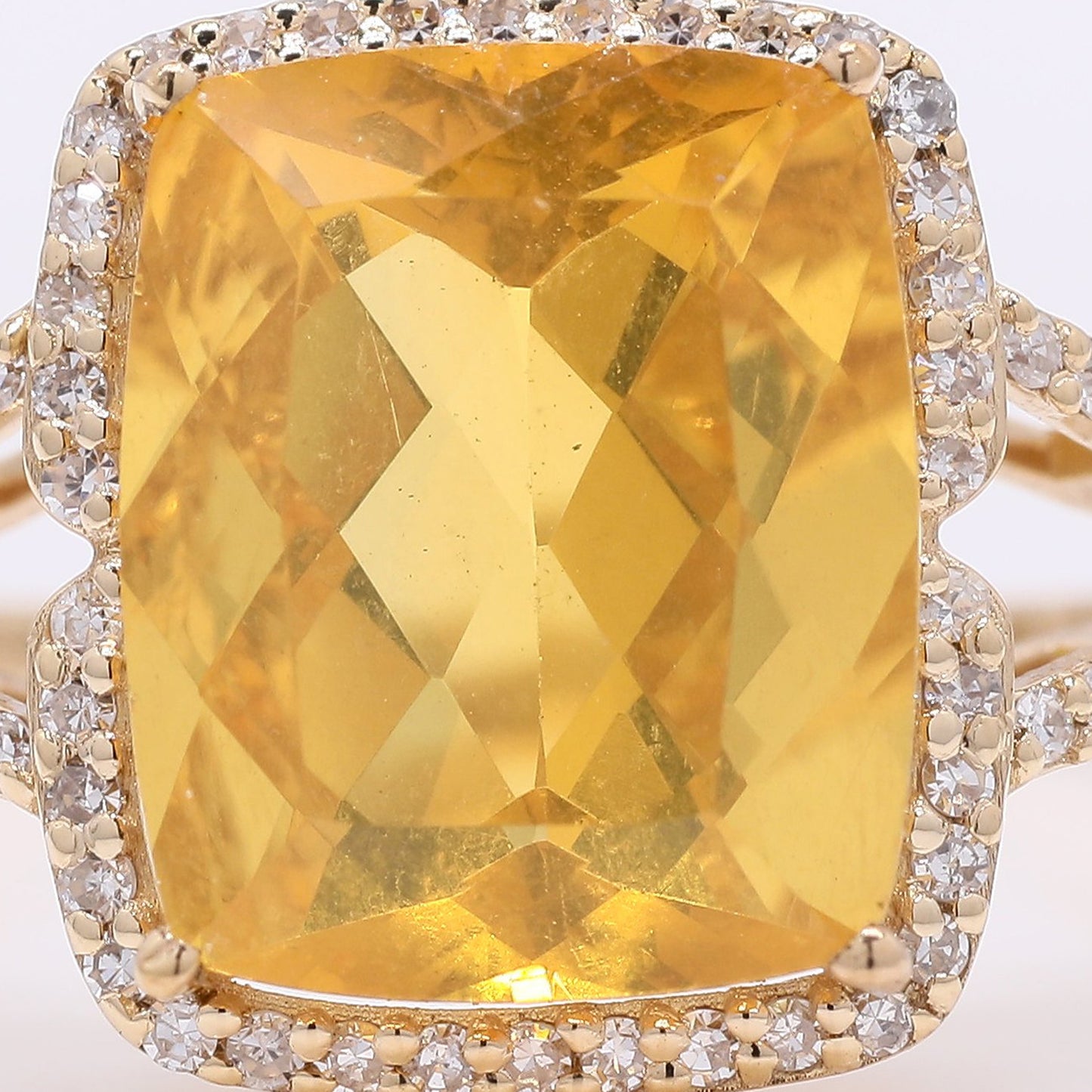 3.13 Ct Cushion Mixed Cut Natural Fire Opal 14K Gold Ring