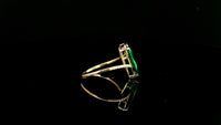 1.82 Ct Pear Lab Grown Emerald 14K Gold Ring