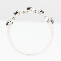 0.60 Ct Round Garnet 925 Sterling Silver Ring