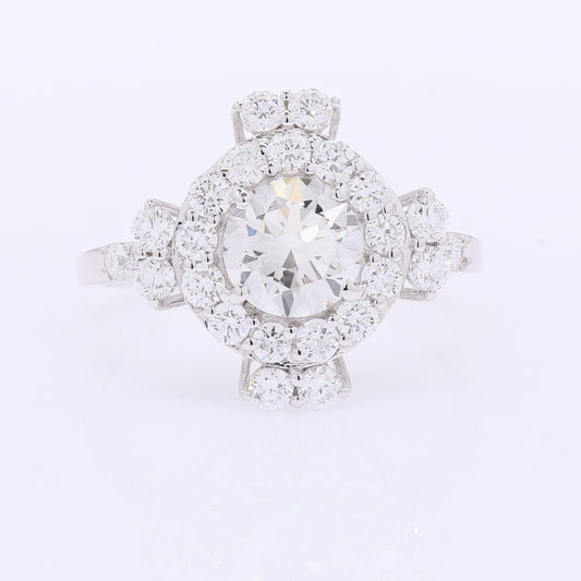 1.99 Carats Lab Grown Diamond 14K Gold Ring