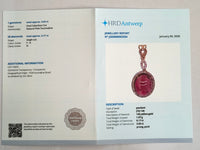 3.80 Ct Oval Cabochon Cut Natural Pink Tourmaline 14K Gold Pendant
