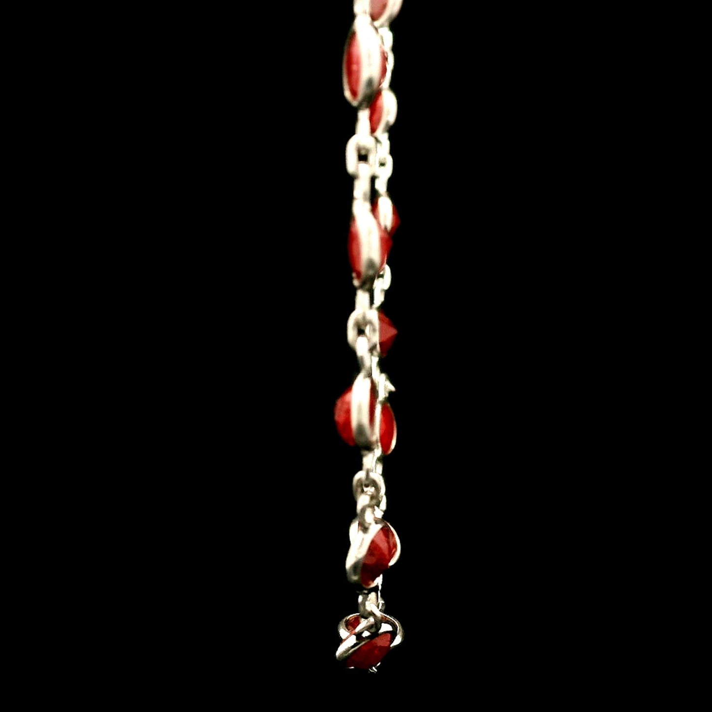 12.45 Ct Round Dyed Ruby 925 Sterling Silver Necklace