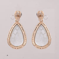 8.07 Ct Pear Aquamarine 9K Gold Earrings