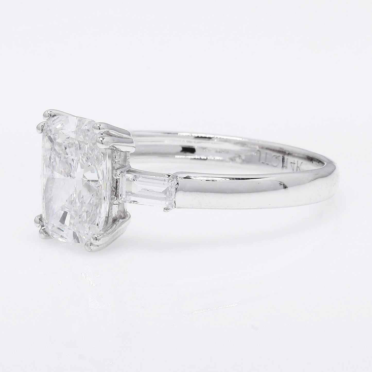 2.10 Ct Cushion Modified Brilliant Lab Grown Diamond 14K Gold Ring
