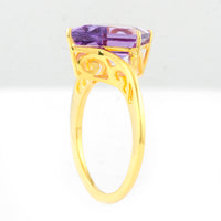 3.35 Ct Kite Amethyst 925 Sterling Silver Ring