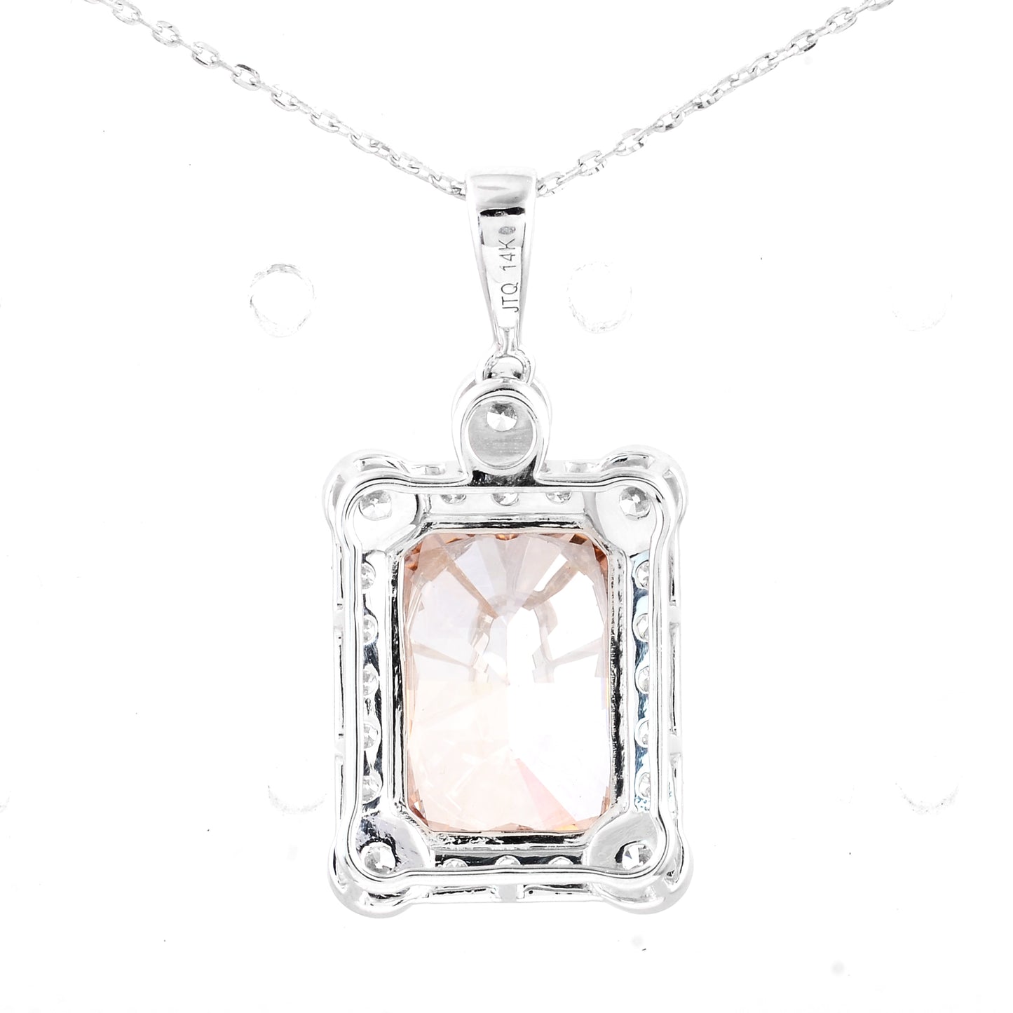 6.28 Carats Pink Lab Grown Diamond 14K Gold Pendant