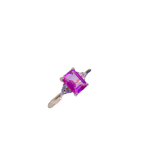 Pink Topaz 925 Sterling Silver Ring