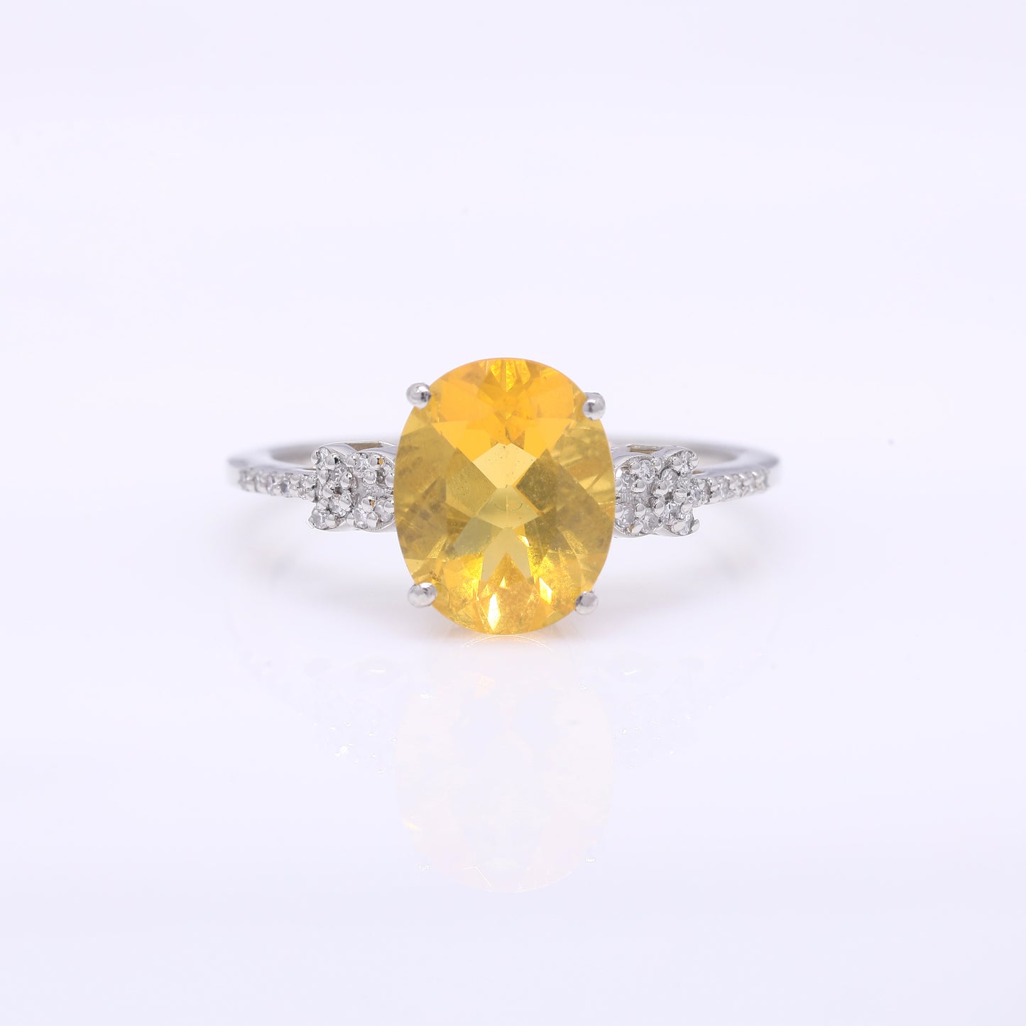 1.78 Ct Oval Mixed Cut Natural Fire Opal 950 Platinum Ring