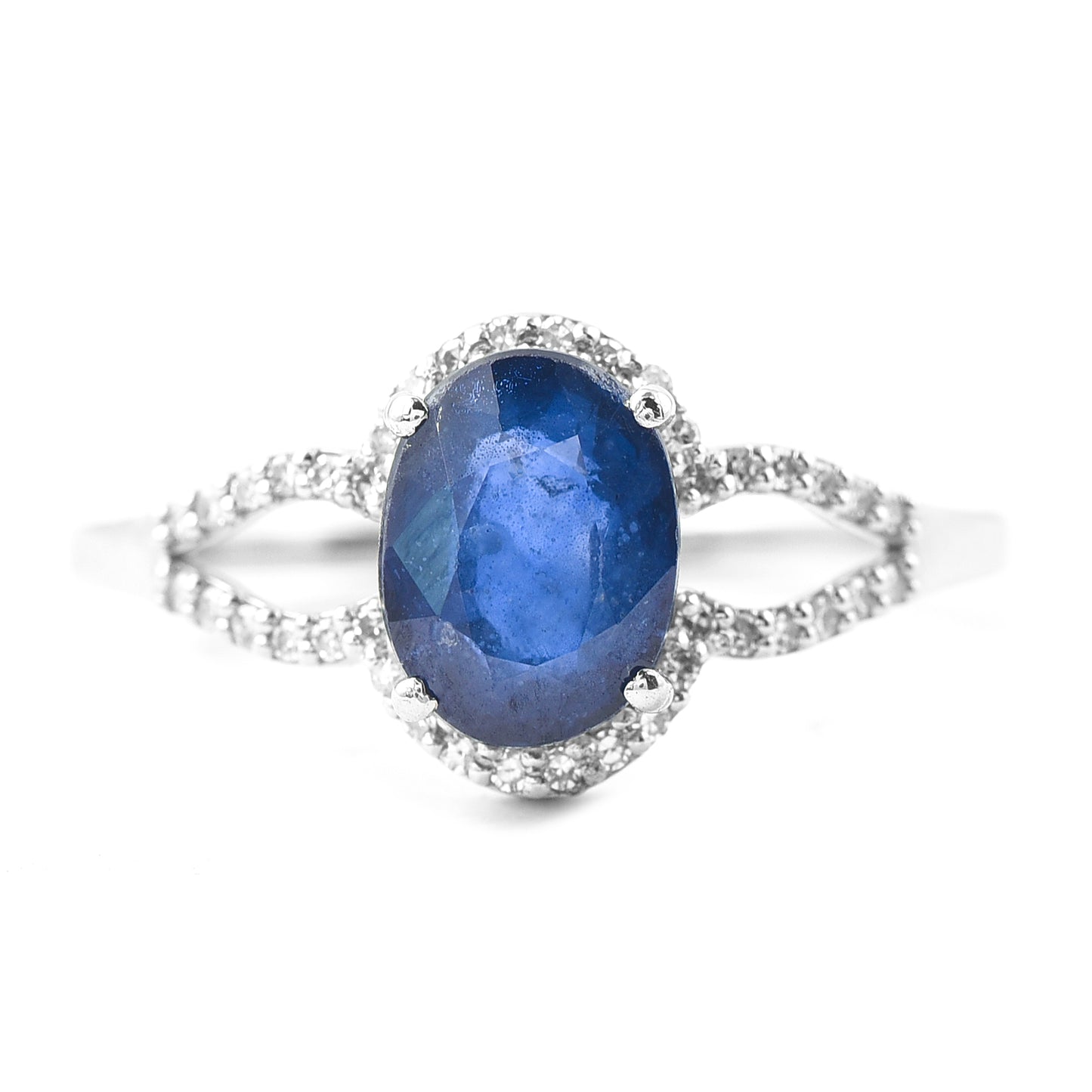 1.97 Ct Oval Mixed Cut Natural Sapphire 950 Platinum Ring