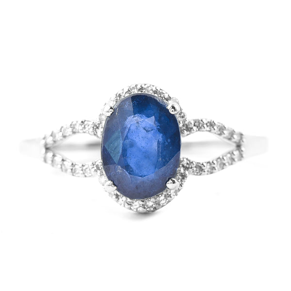 1.97 Ct Oval Mixed Cut Natural Sapphire 950 Platinum Ring
