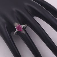 1.69 Ct Pear Mixed Cut Natural Ruby 950 Platinum Ring