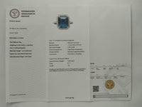 7.76 Ct Octagon Sapphire 950 Platinum Ring