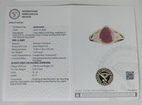 1.92 Ct Pear Mixed Cut Natural Corundum Ruby 14K Gold Ring