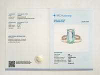 3.90 Ct Cushion Natural Emerald 14K Gold Ring