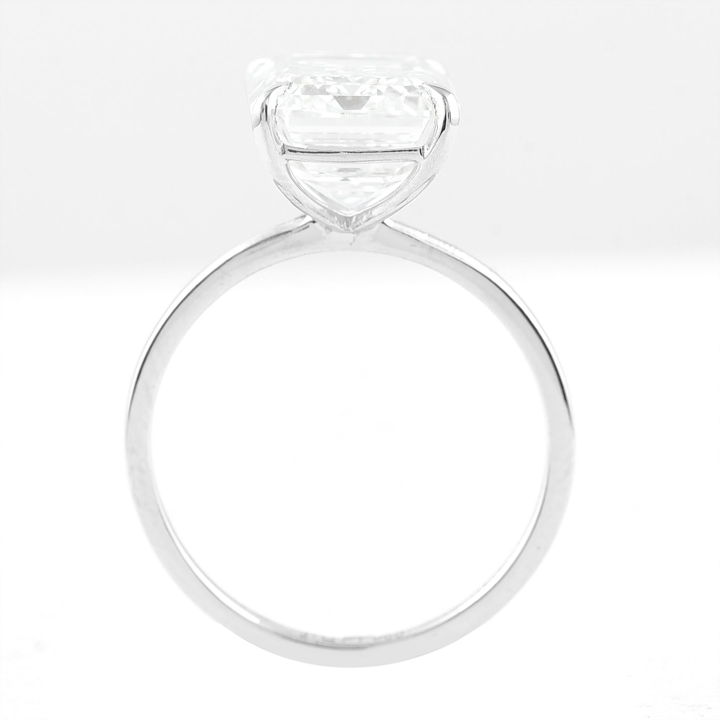 6.68 Ct Emerald Lab Grown Diamond 950 Platinum Ring