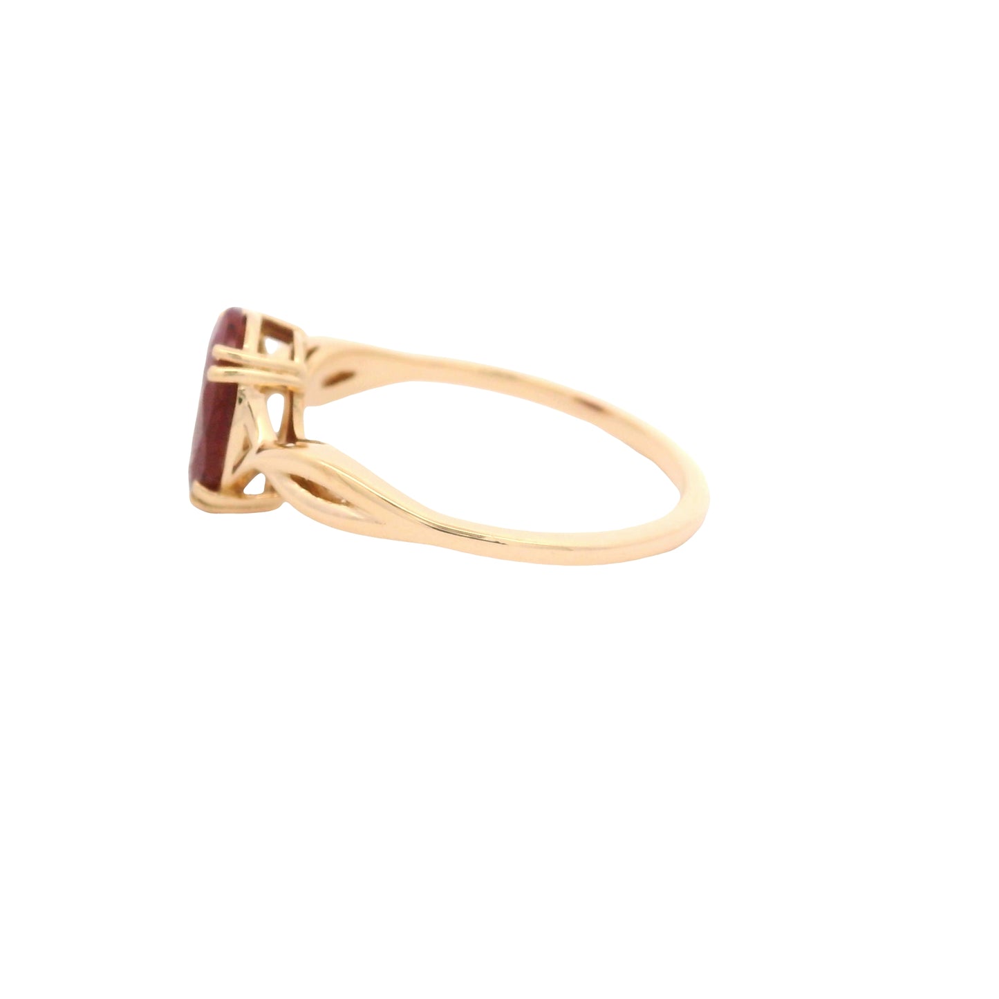 1.50 Ct Oval Ruby 14K Gold Ring