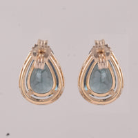 2.54 Ct Pear Tourmaline 9K Gold Earrings