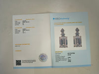 4.42 Carats Lab Grown Diamond 14K Gold Earrings