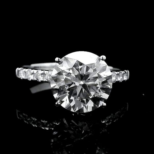 3.23 Carats Lab Grown Diamond 14K Gold Ring