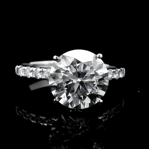 3.23 Carats Lab Grown Diamond 14K Gold Ring
