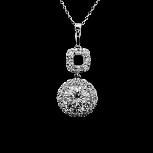 2.27 Carats Lab Grown Diamond 14K Gold Pendant