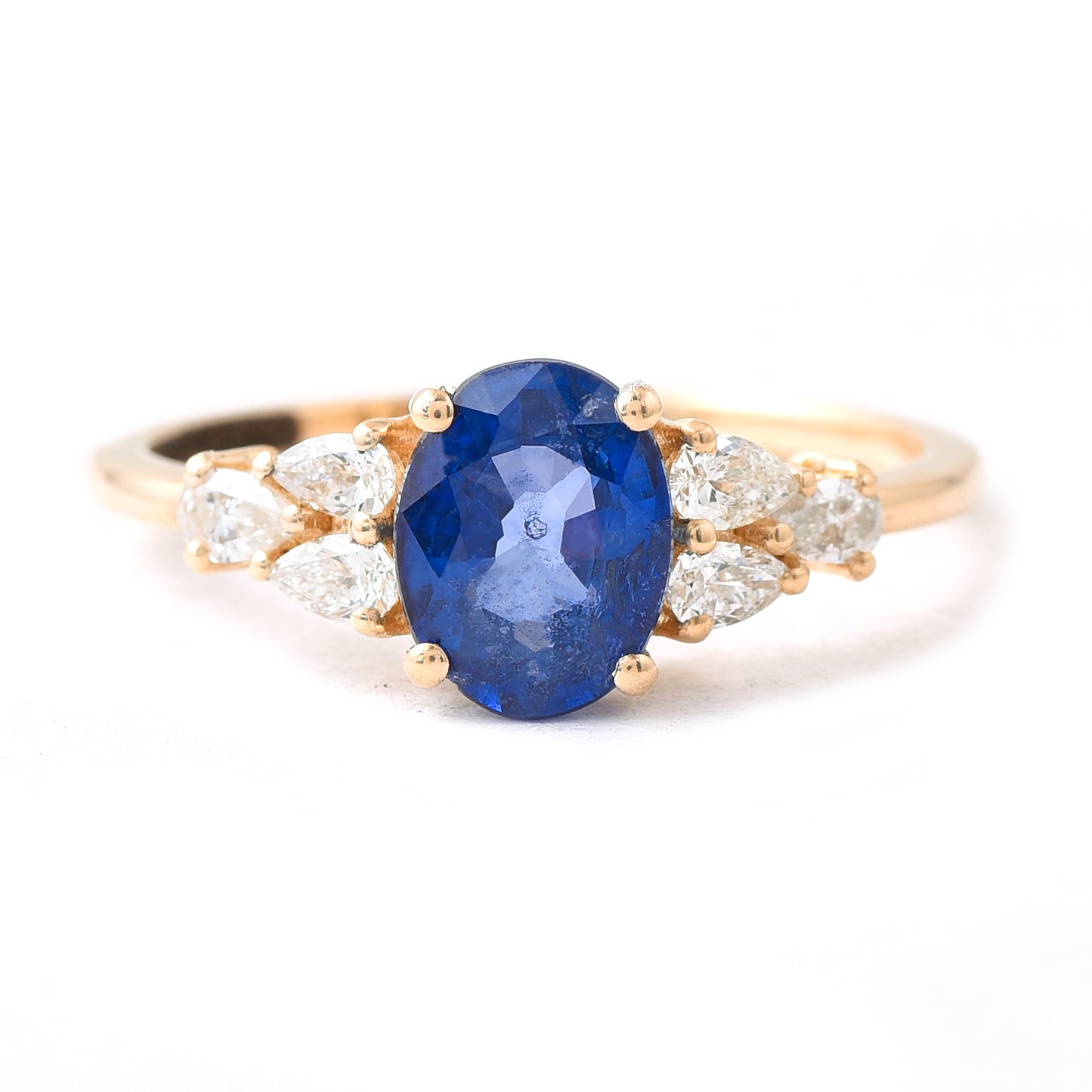 1.86 Ct Oval Sapphire 14K Gold Ring