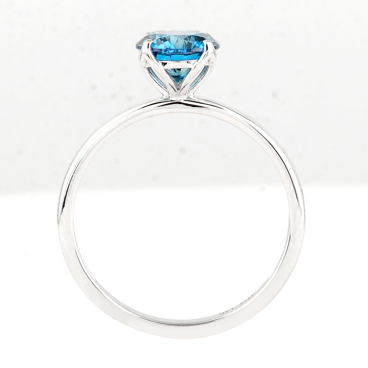 1.23 Carats Blue Lab Grown Diamond 14K Gold Ring