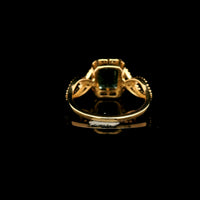 2.14 Ct Octagon Step Cut Natural Emerald 14K Gold Ring