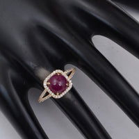 2.79 Ct Round Ruby 9K Gold Ring
