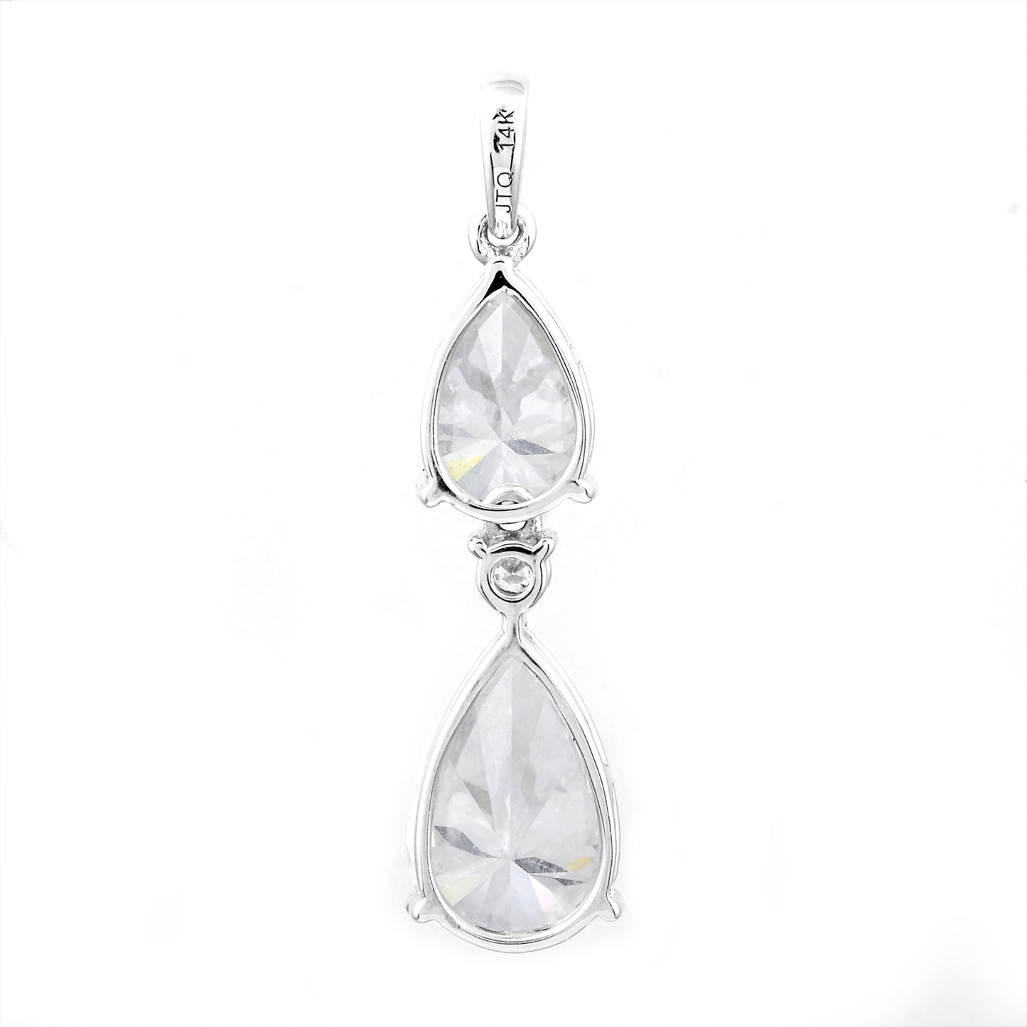 3.16 Carats Lab Grown Diamond 14K Gold Pendant