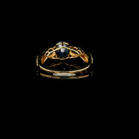2.42 Ct Round Mixed Cut Natural Sapphire 14K Gold Ring
