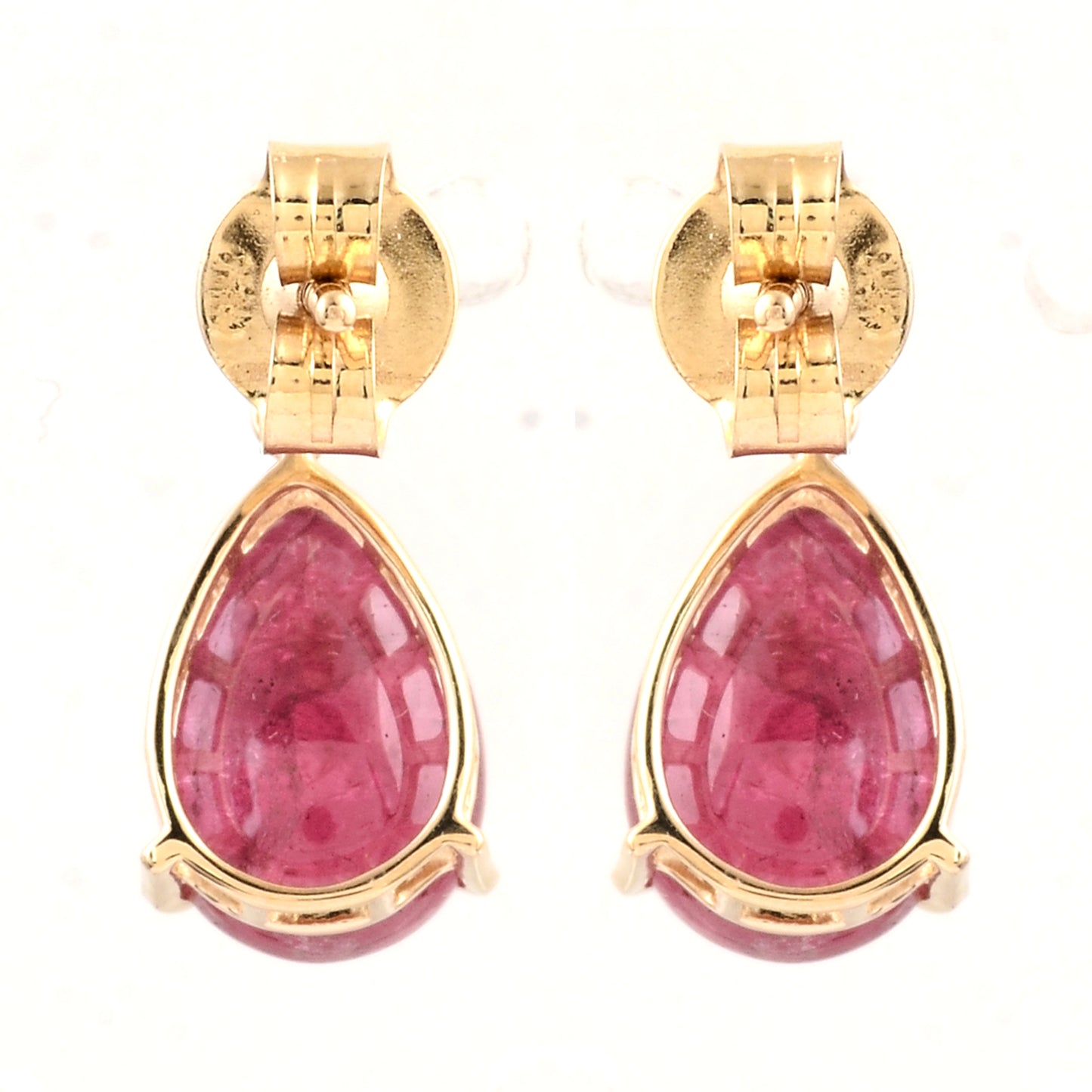 5.33 Ct Pear Tourmaline 14K Gold Earrings