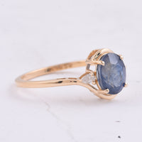 1.94 Ct Oval Natural Sapphire 14K Gold Ring