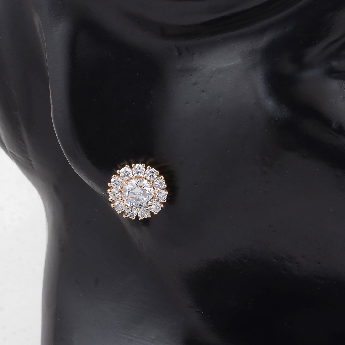 3.08 Carats Lab Grown Diamond 14K Gold Earrings