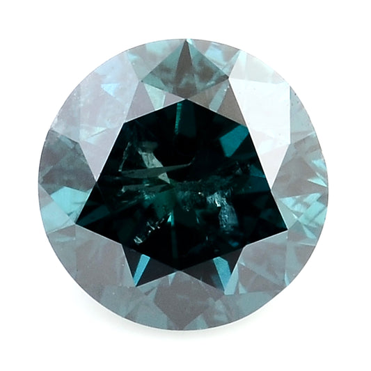 0.42 Blue Diamond Round Loose Gemstone