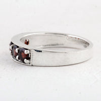 1.72 Ct Round Garnet 925 Sterling Silver Ring